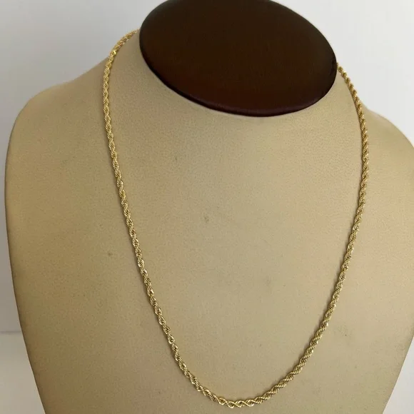 14k gold filled rope necklace - Picture 2 of 5